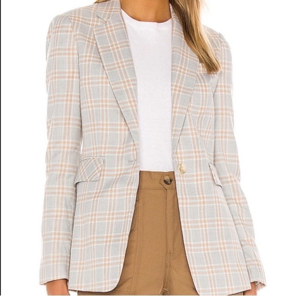 $139 1. STATE 10 Woodland Plaid Blazer Button Satin Revolve Exclusive Suit - Picture 1 of 4